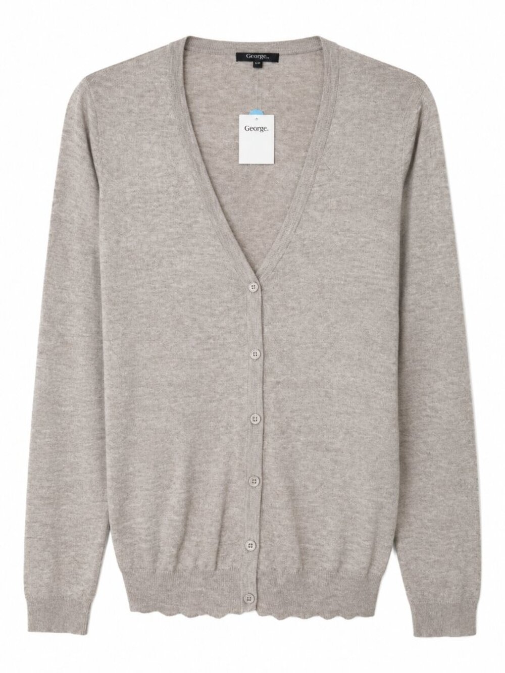 George Light Taupe V-Neck Button Cardigan